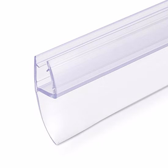 Junta de tira de sellado para puerta de ducha, tira de sellado impermeable magnética de PVC transparente