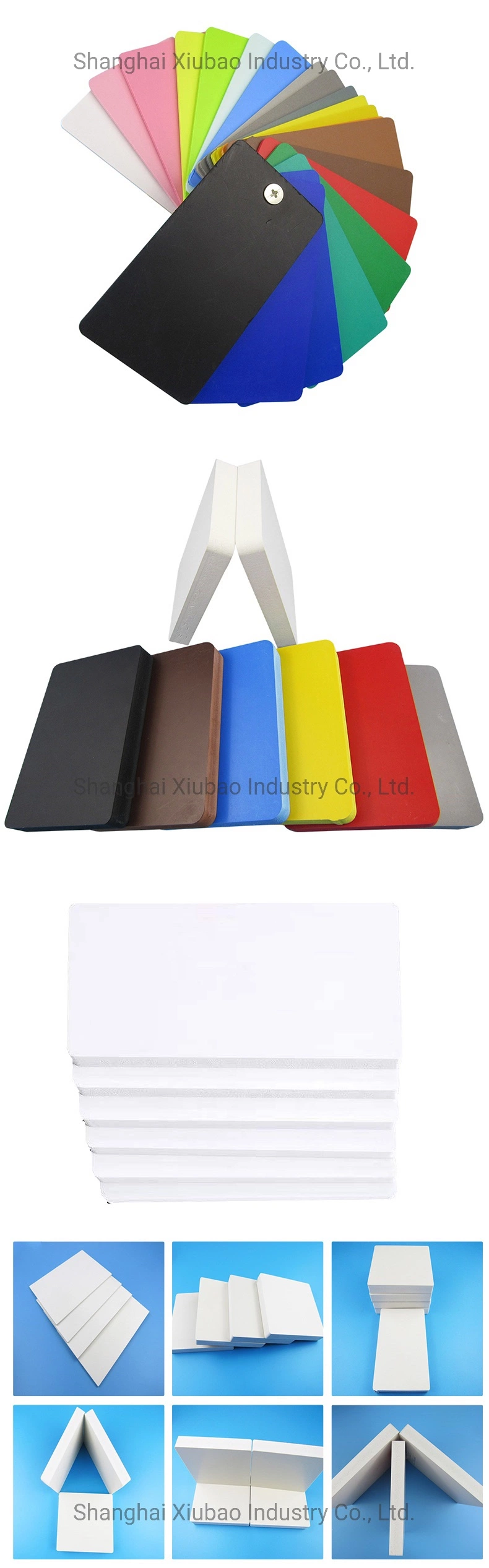 3mm 6mm PVC Sheet PVC Free Foam Board with PE Blue Film Used for Signs and Decoration