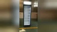 Factoru Price Vitrina vertical de una sola puerta, refrigerador vertical, exhibidor de puerta de vidrio con refrigerador de 5 estantes metálicos